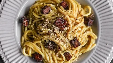 Carbonara al estilo de restaurante