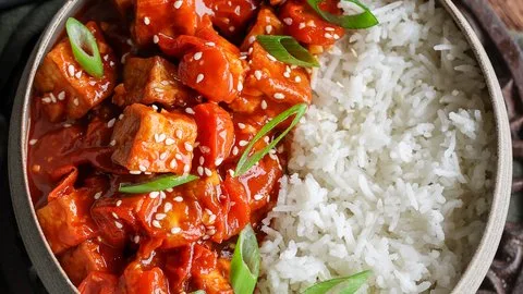 Spicy Gochujang Tomato Tofu