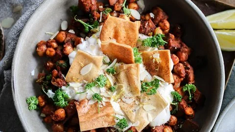 Chickpea & Eggplant Fatteh