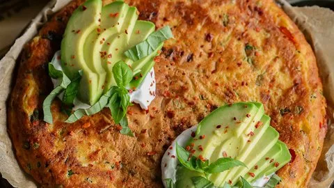 Frittata sencilla de garbanzos