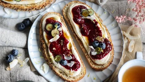 Vegan Whipped Ricotta Toast
