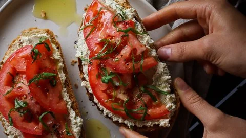 Chive & Onion Whipped Tofu Toast