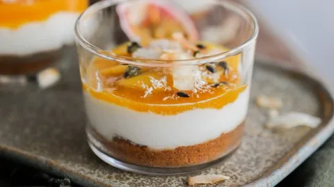 Coconut Mango Passion Fruit Trifle