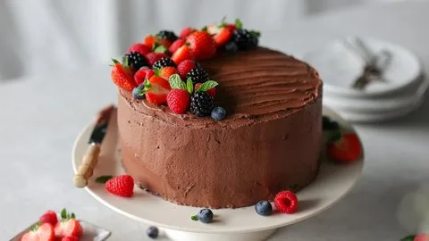 Pastel de chocolate vegano