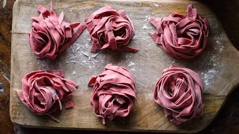 Homemade Beet Pasta