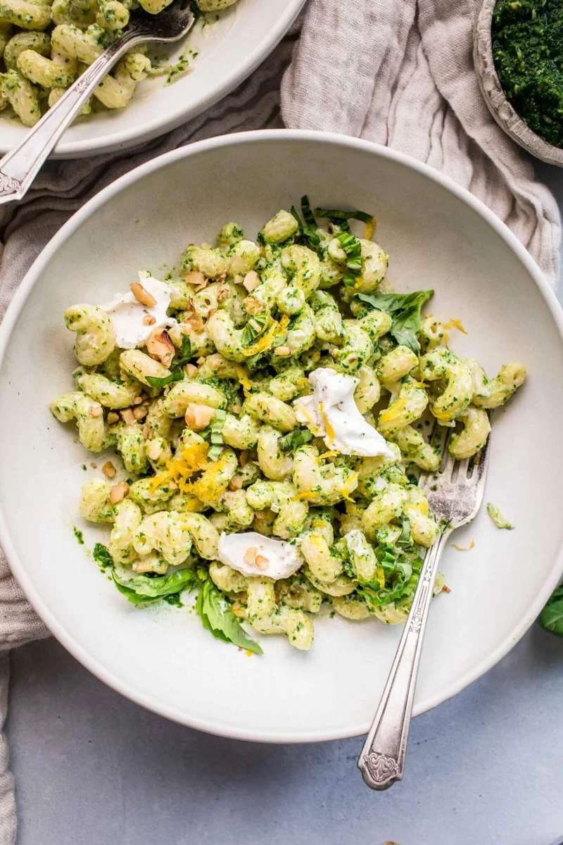 Goat Cheese Pesto Pasta
