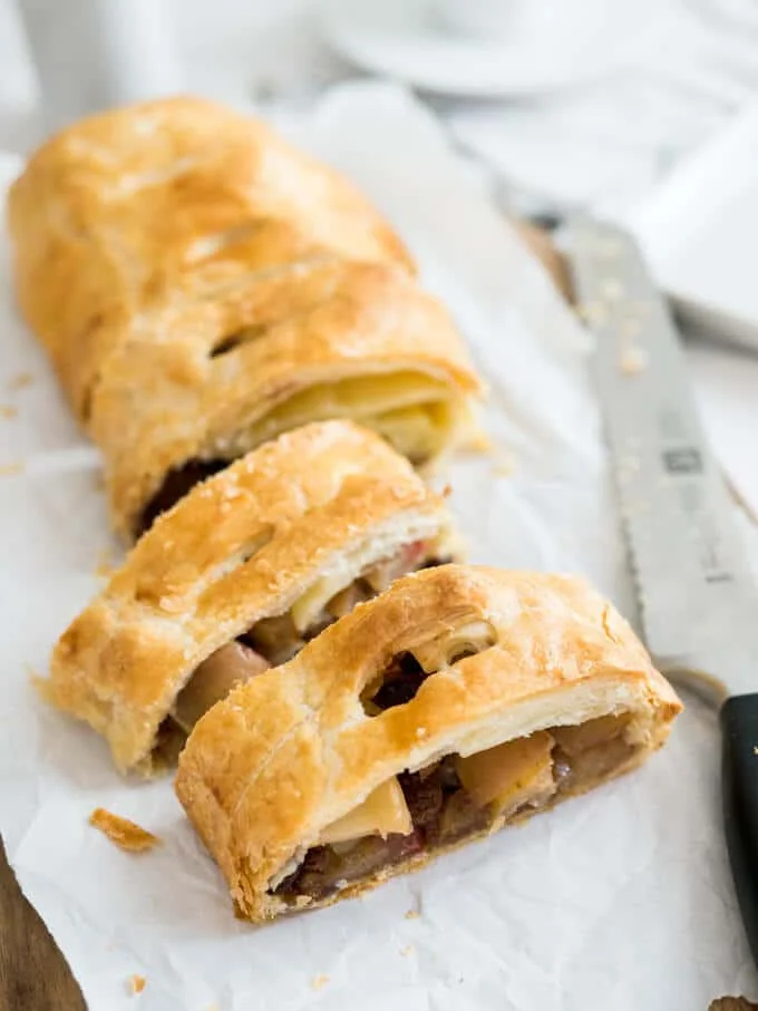 Puff Pastry Walnut Apple Strudel