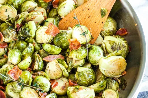 Roasted Brussels Sprouts with Bacon