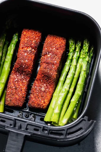 Air Fryer Salmon & Asparagus