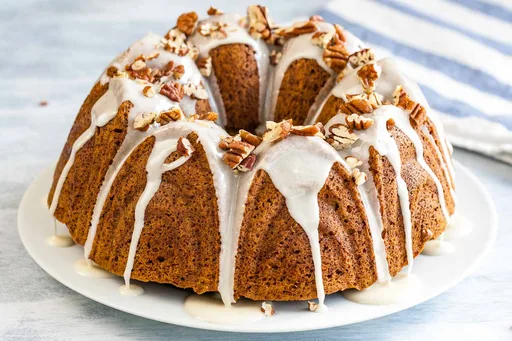 Pumpkin Bundt Cake with Maple Glaze