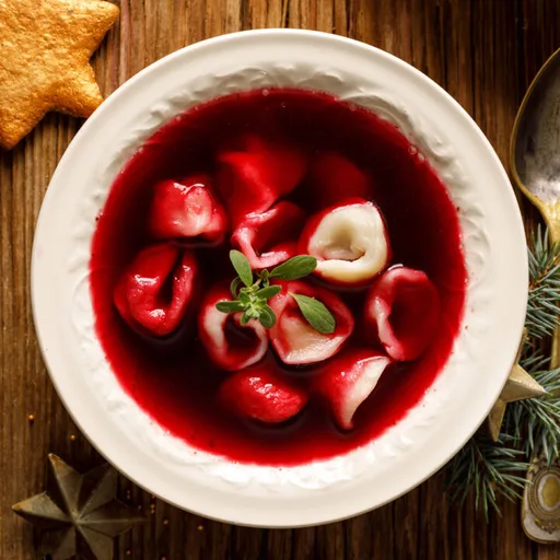 Polish Red Borscht Soup for Christmas Eve (Wigilijny Barszcz Czerwony)