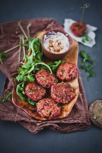Beetroots Arugula Quinoa Patties