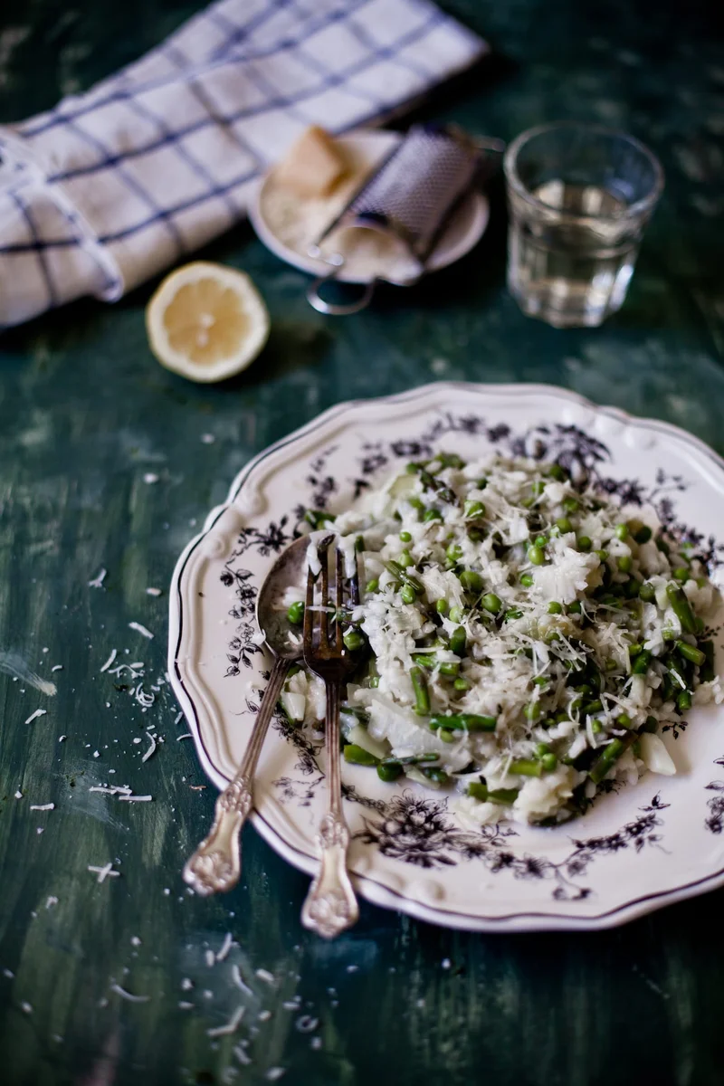 Peas and Asparagus Risotto