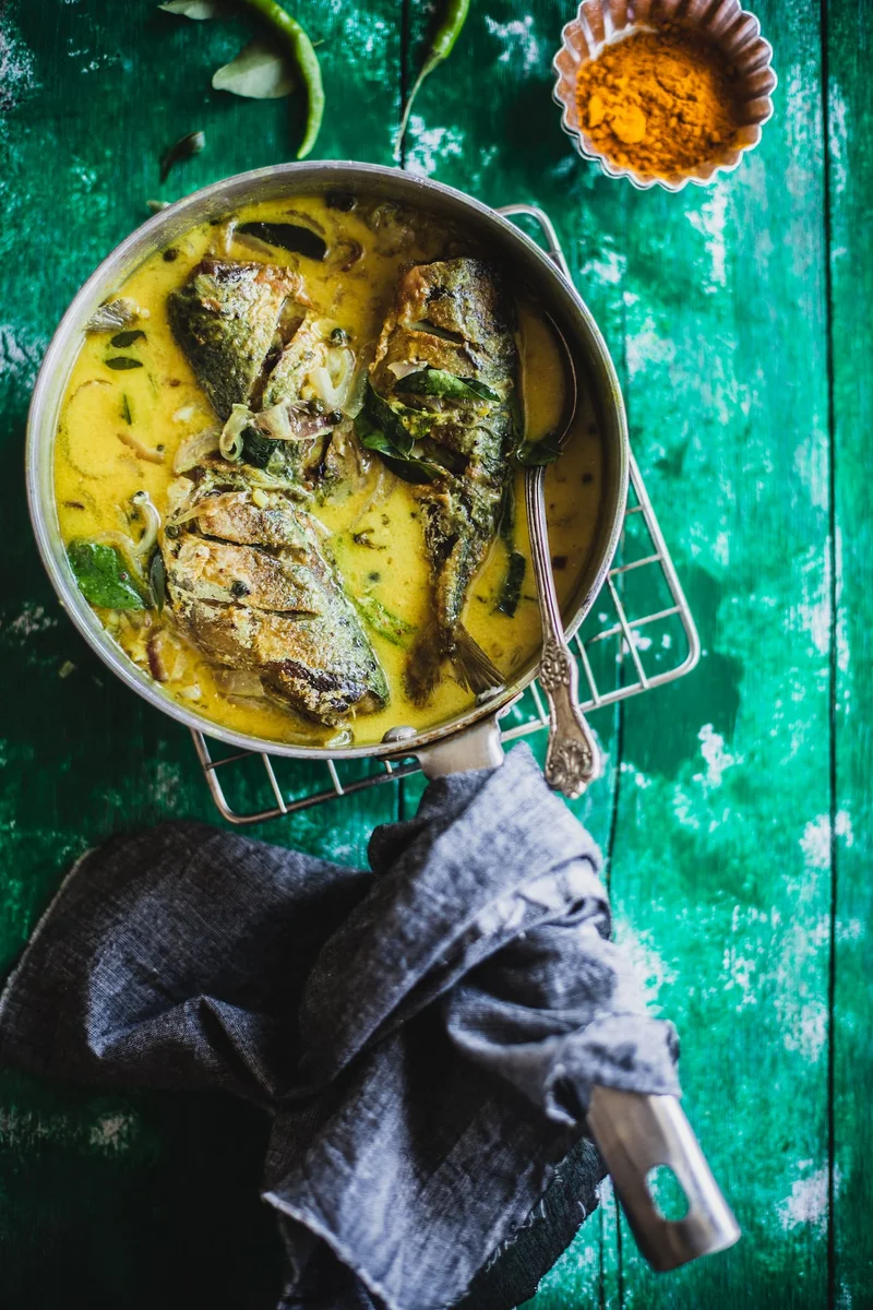Mackerel with Fresh Peppercorn and Coconut Milk