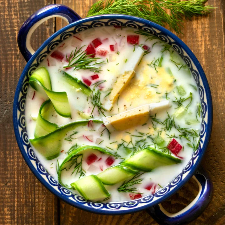 Cold Cucumber Soup with Dill (on Full Sour Pickle Brine)