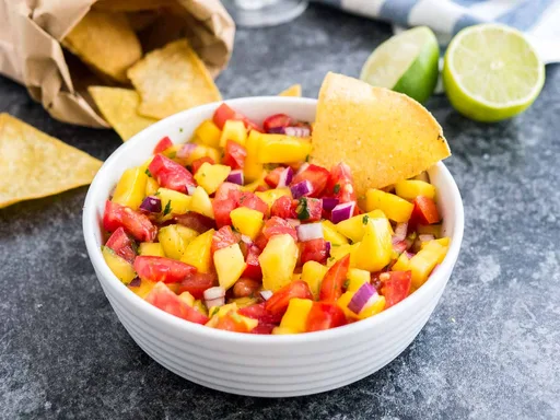 Receta de salsa de tomate fresco con mango