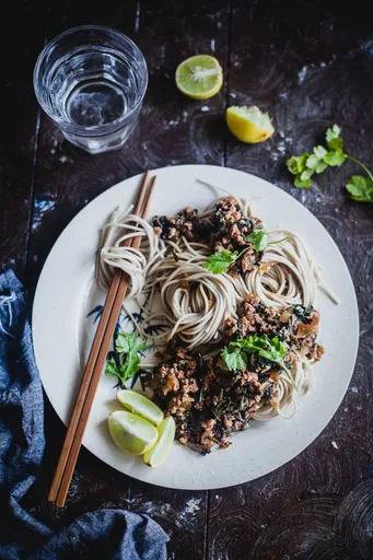 Spinach Chicken Soba Noodle