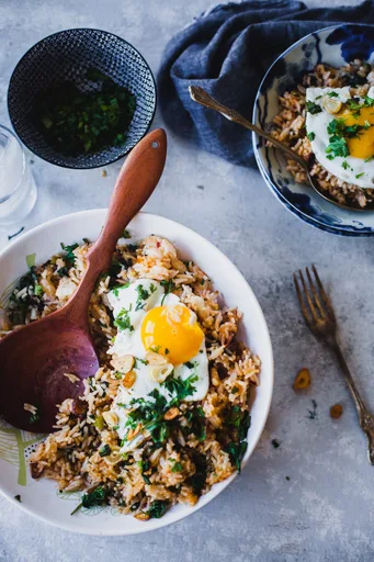 Garlic Swiss Chard Fried Rice