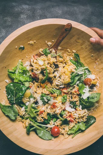 Roasted Tomato and Eggplant Pasta Salad