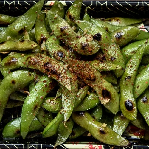 Charred Lemon Garlic Edamame Recipe