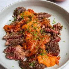 Steak with Kimchee Sauce