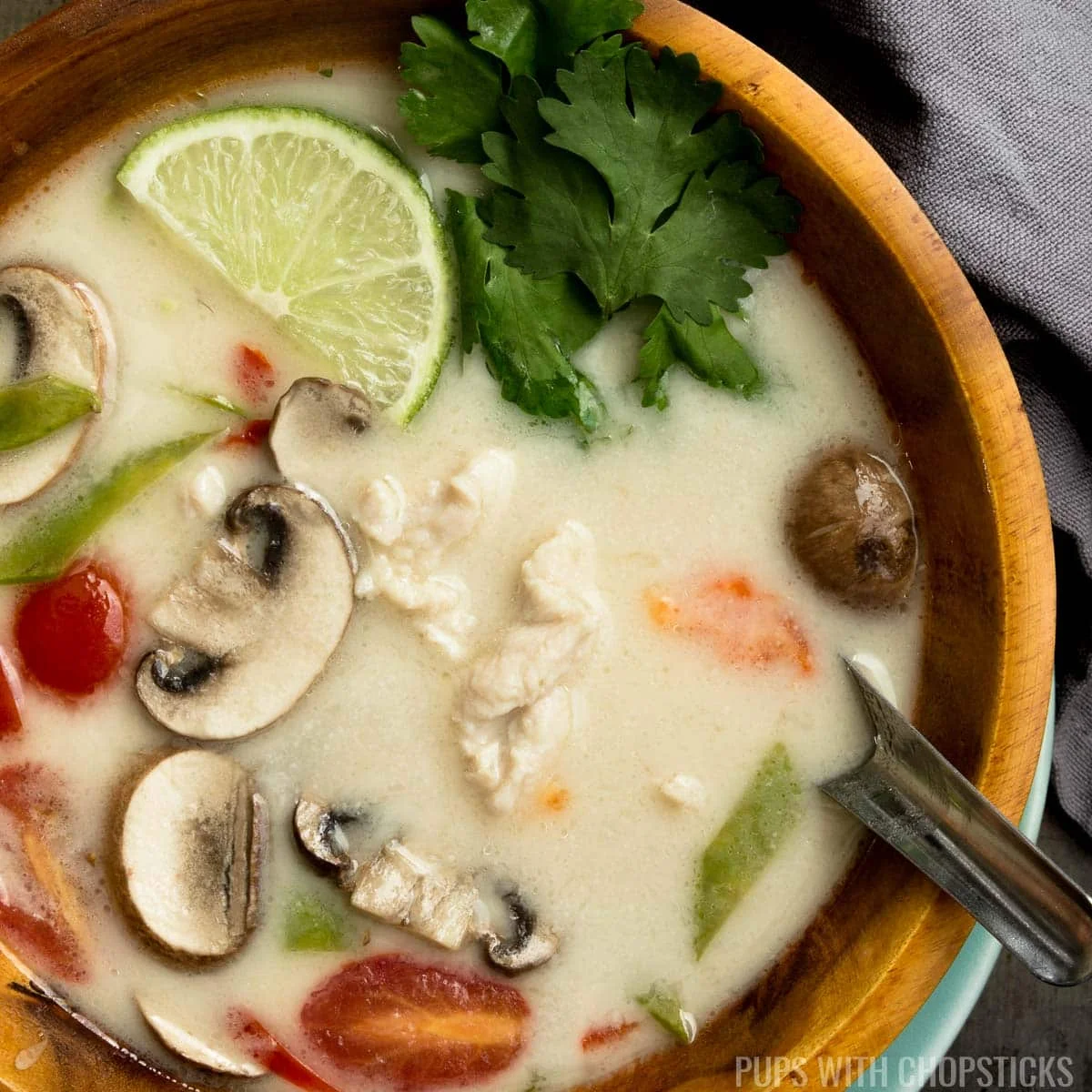 Easy Tom Kha Gai Soup (Thai Coconut Chicken Soup)