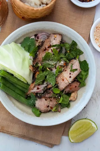 Moo Nam Tok (Thai Grilled Pork Salad)