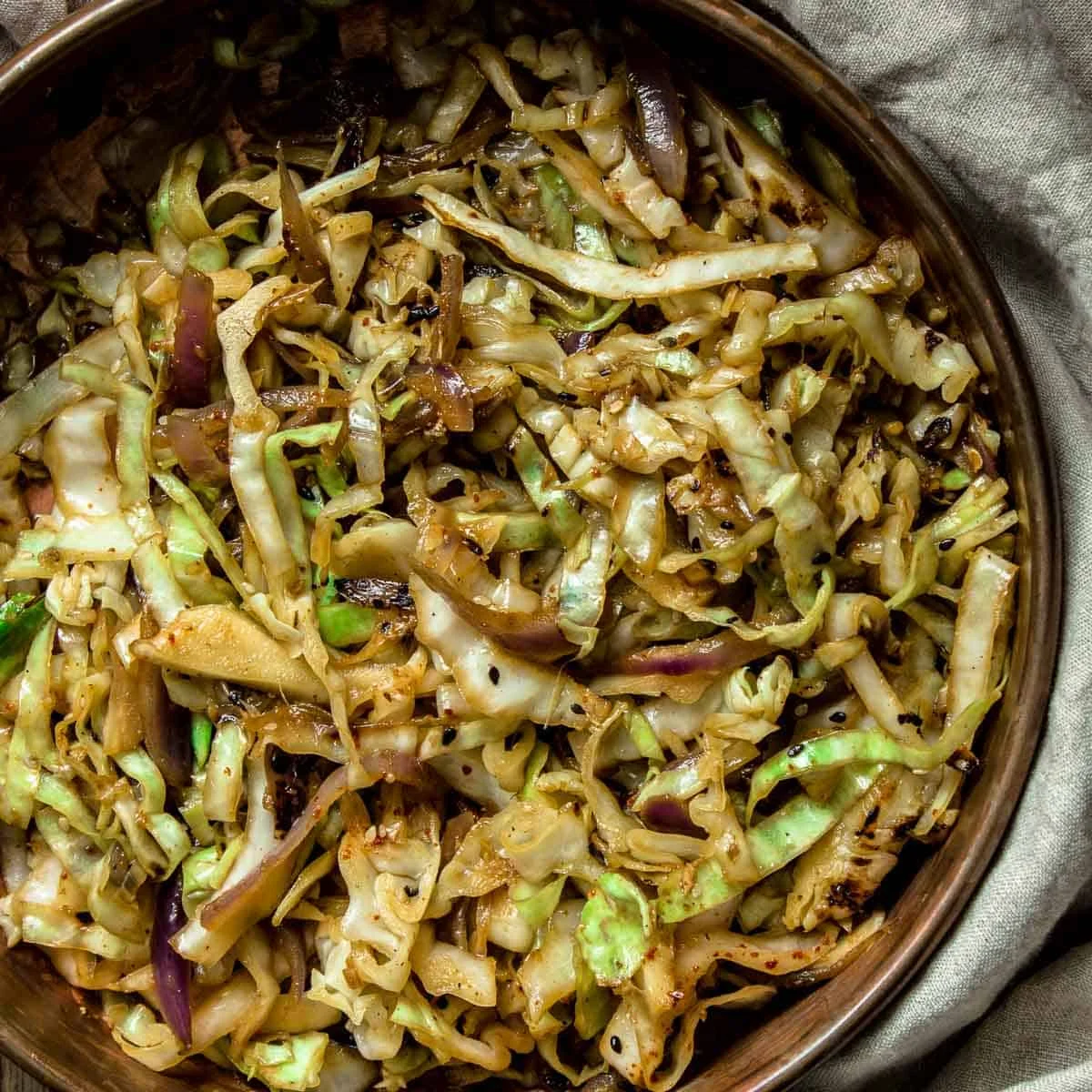 Chinese Stir-Fried Cabbage with Ginger Soy