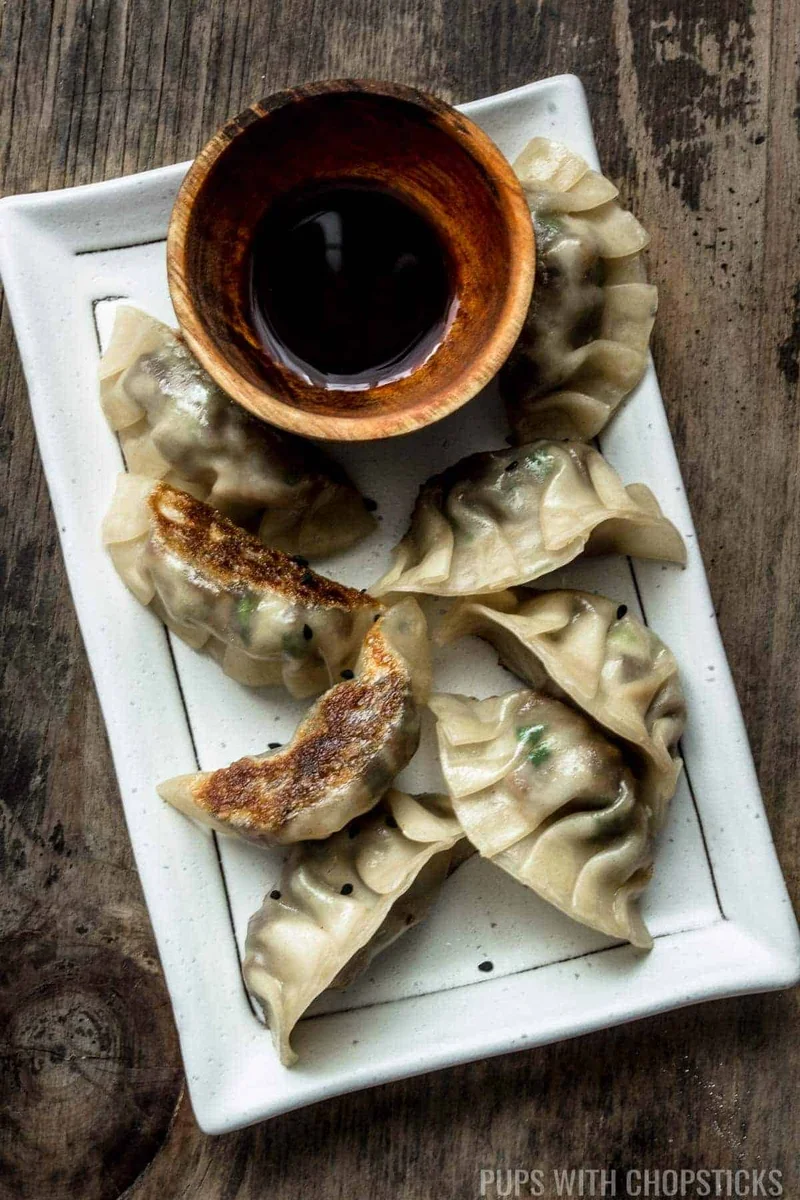 Chinese BBQ Pork (Char Siu) Gyoza Dumplings Recipe
