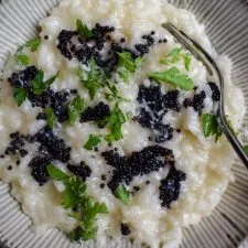 Risotto de champán y caviar