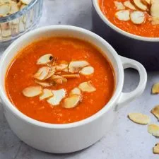 Vegan Romesco Roasted Red Pepper Soup