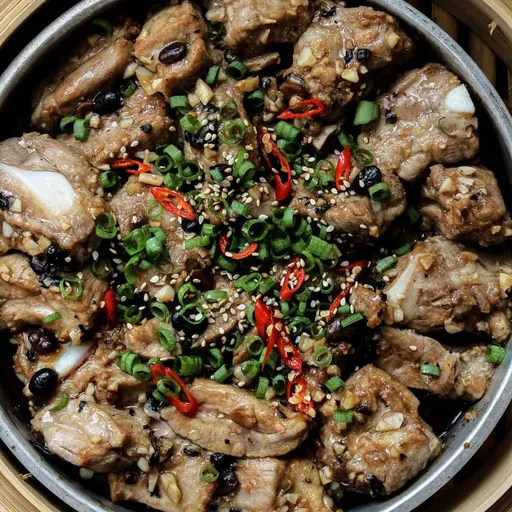 Costillas de cerdo al vapor con salsa de frijoles negros