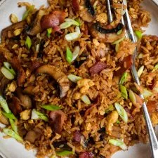 Bacon & Mushroom Egg Fried Rice