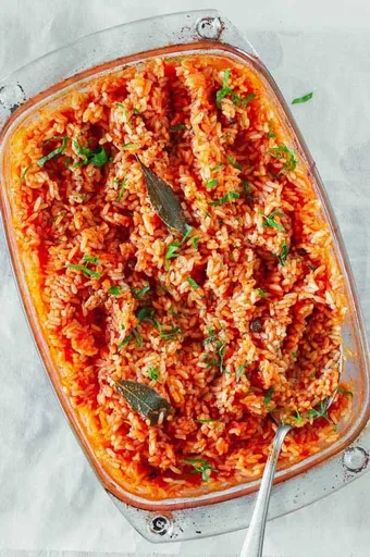 Arroz con tomate a la griega (Ntomatorizo) vegano, sin gluten y sin lactosa