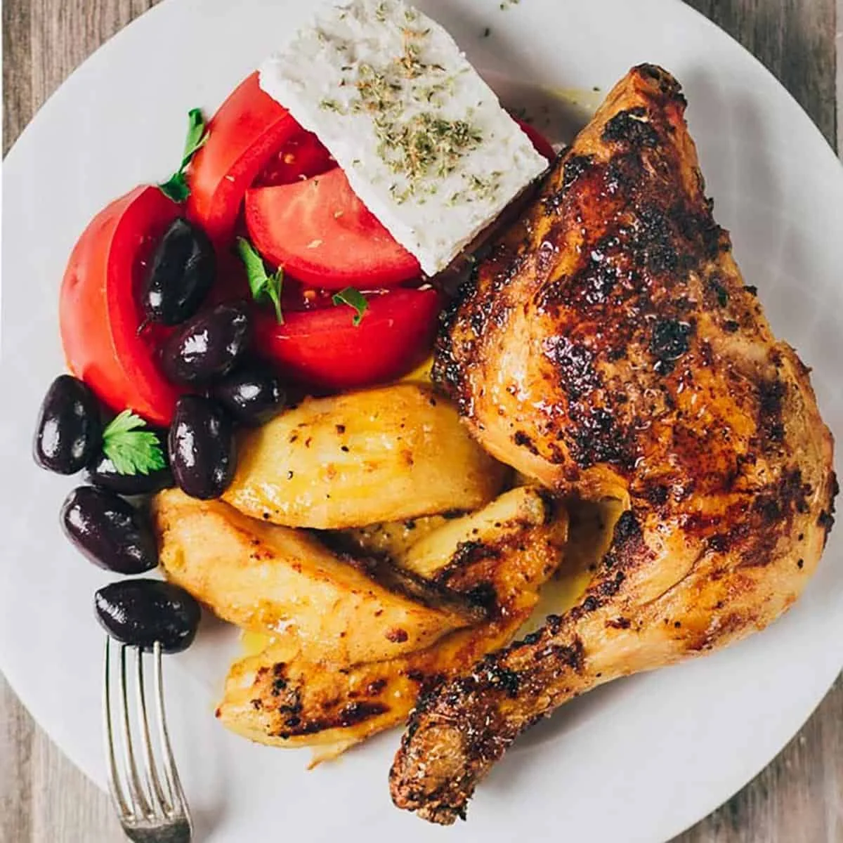 La receta de pollo asado griego más fácil