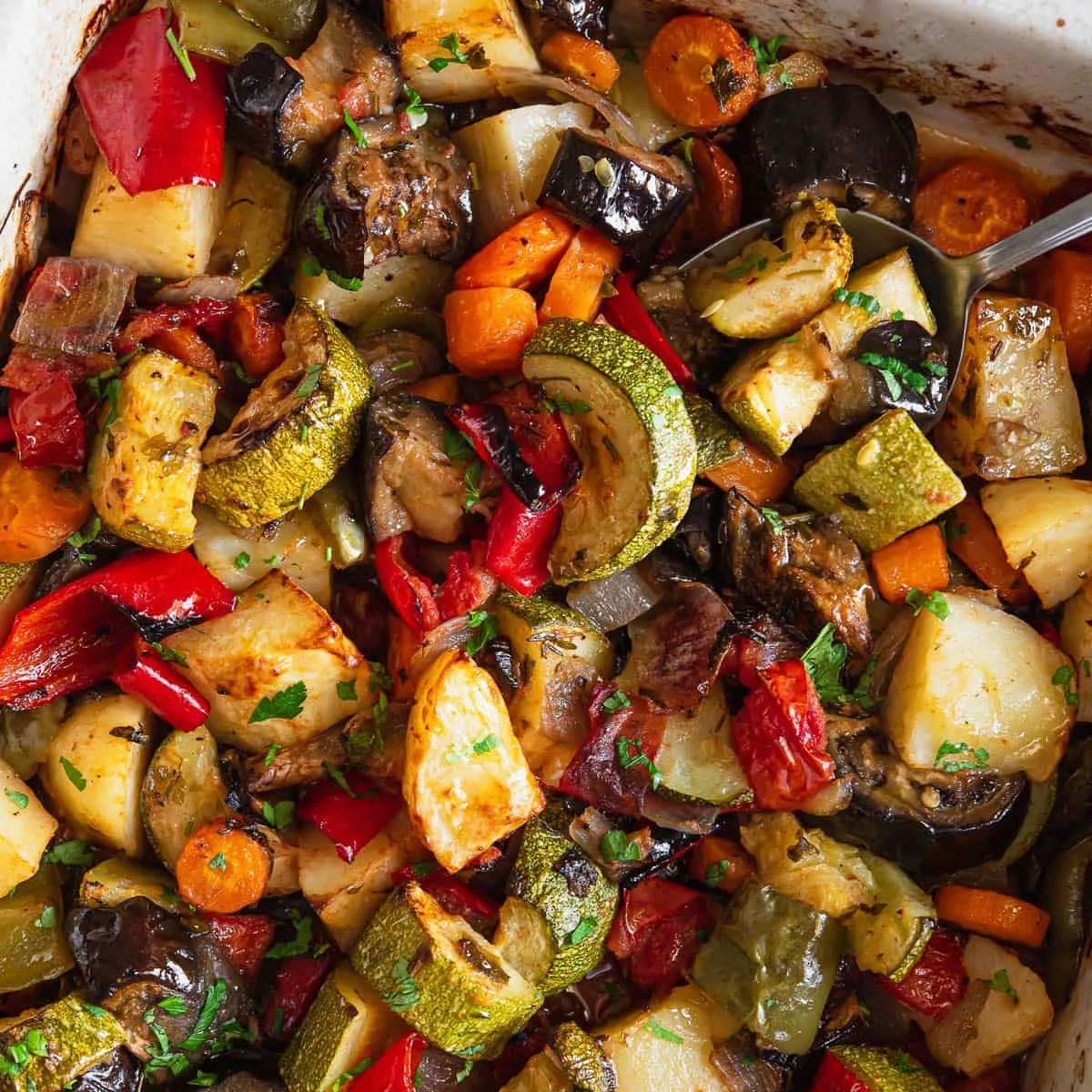 Briami - Greek Vegetable Bake (Vegan, Gluten-free)