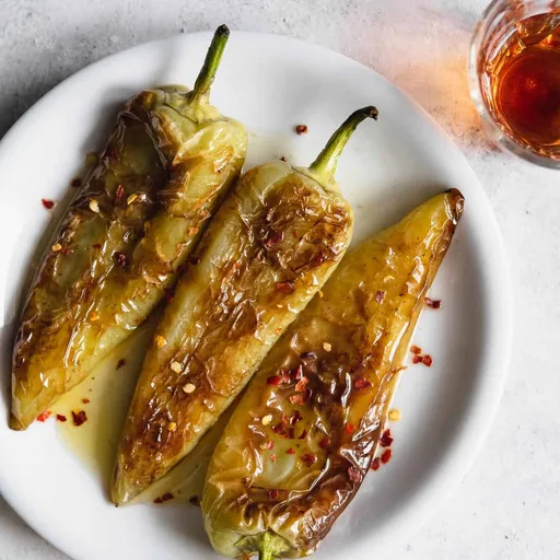Pimientos verdes fritos con vinagre