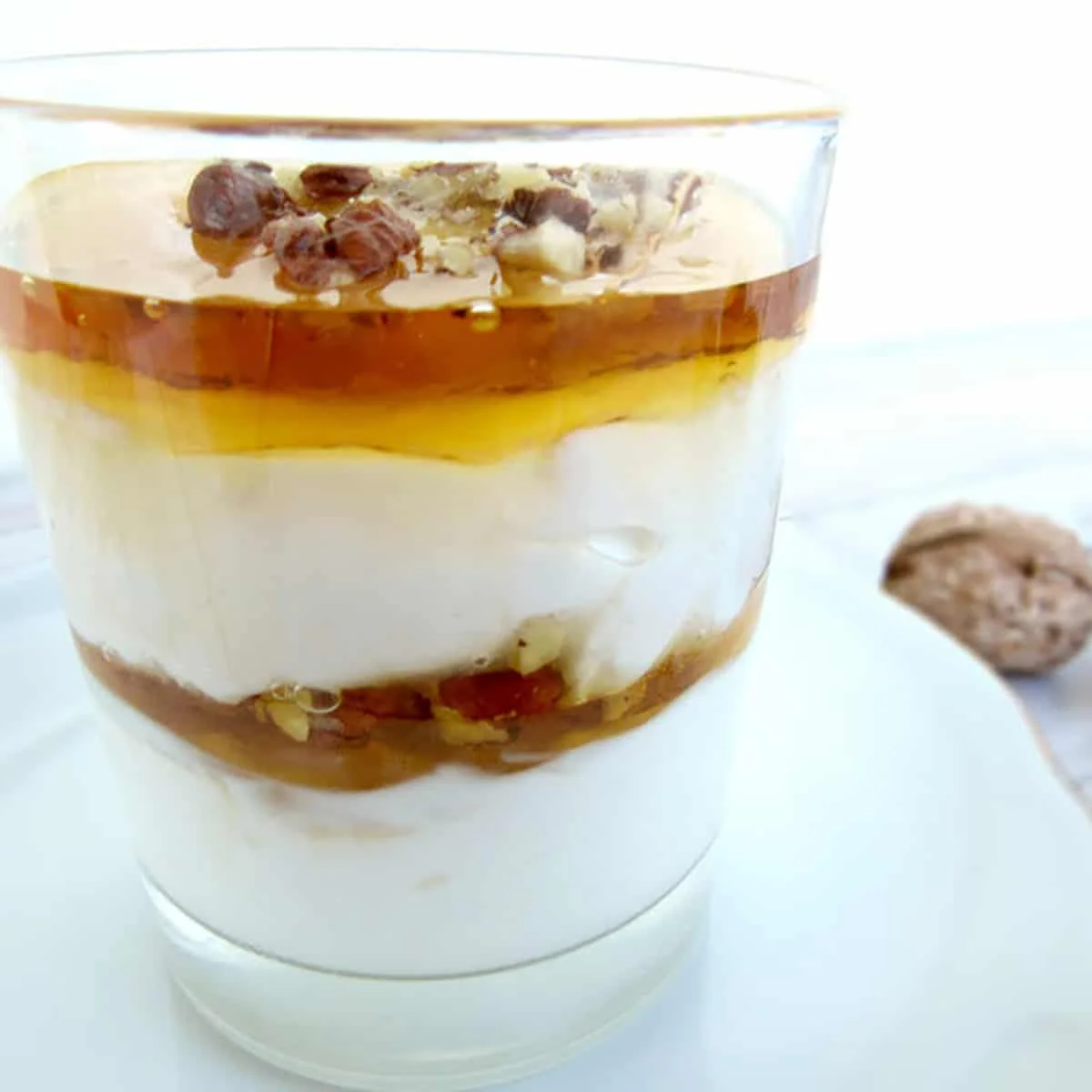 Greek Yogurt With Honey And Walnuts