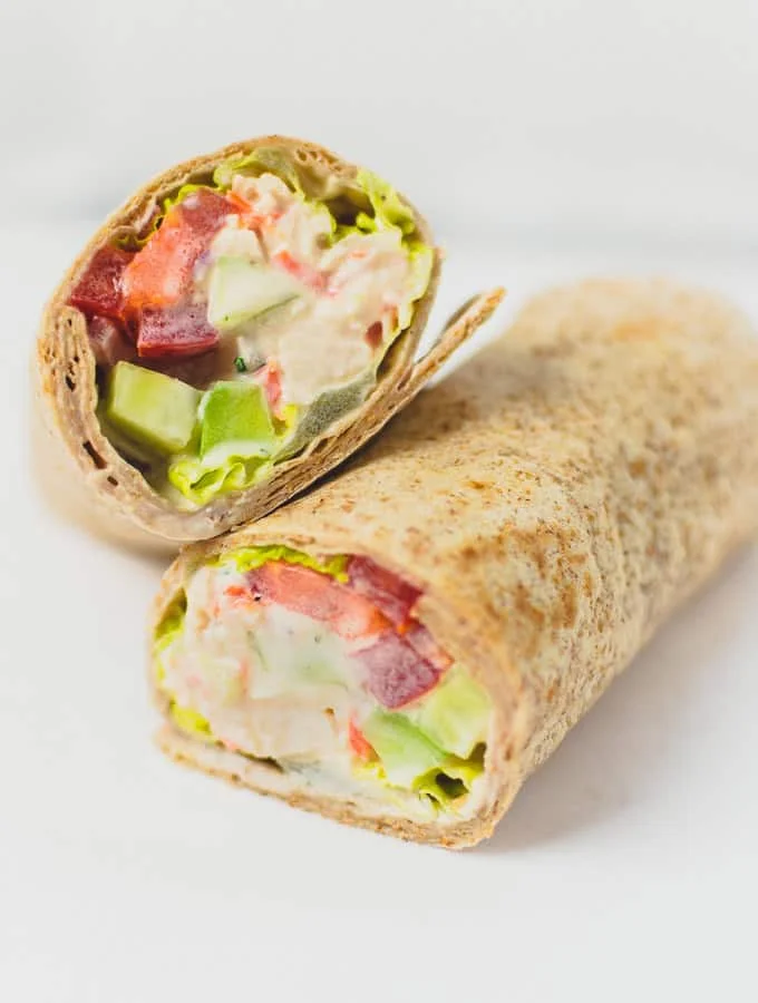 Low-Calorie, Healthy Chicken Wraps (364 cal only!)