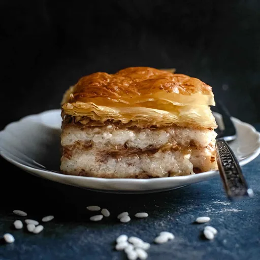 Rizopita - Rice Pudding Pie With Filo