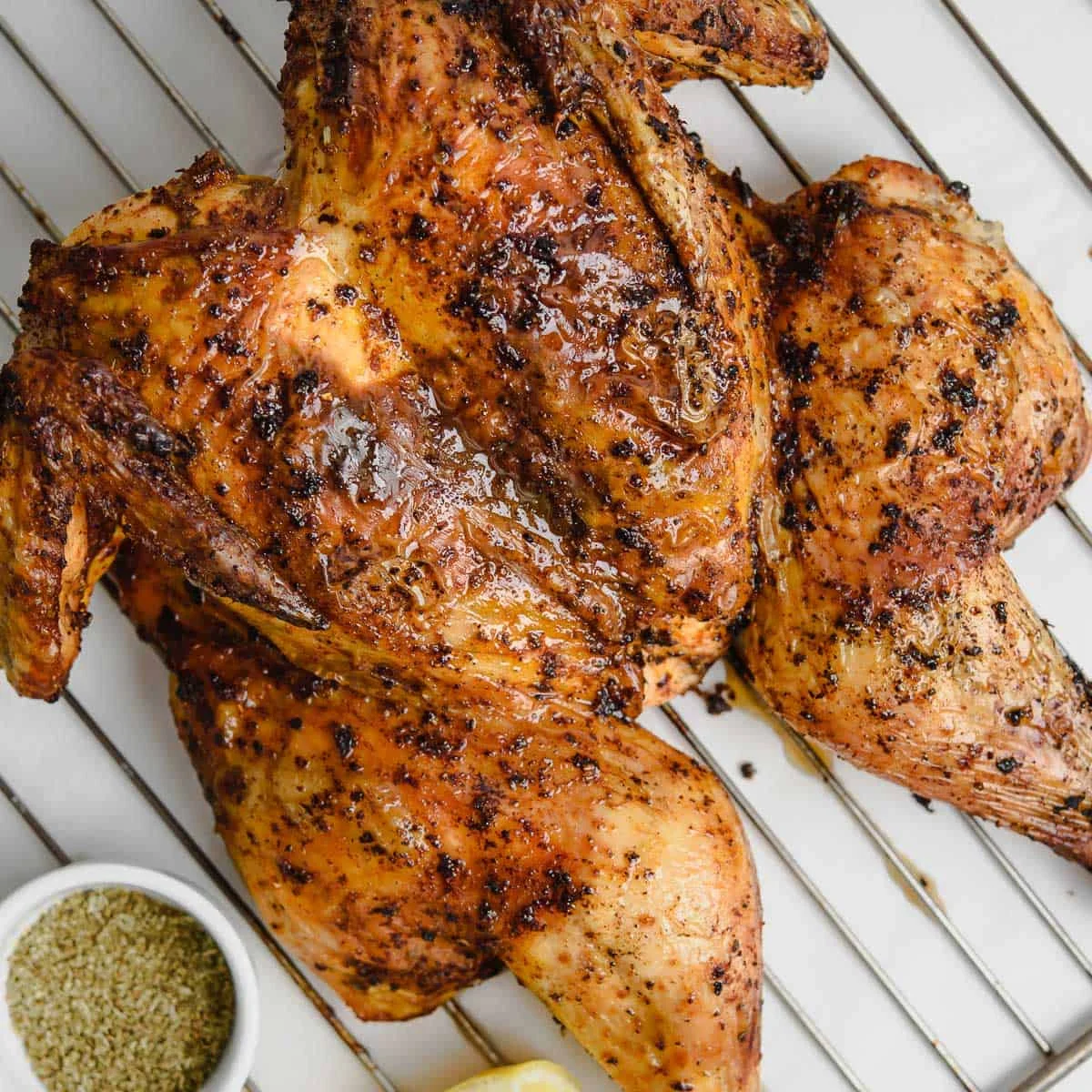 Spatchcocked Chicken Brined and Roasted