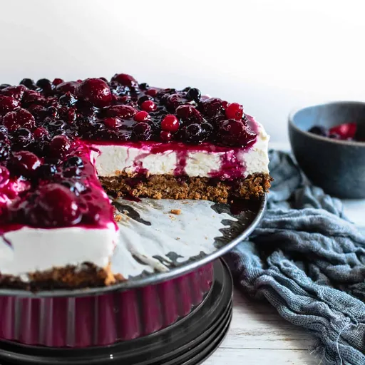 Tarta de queso saludable de yogur griego