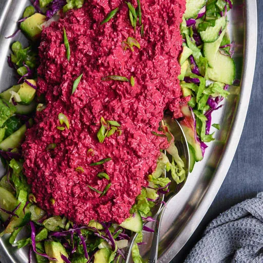 Raw Beetroot Salad with Greek yogurt