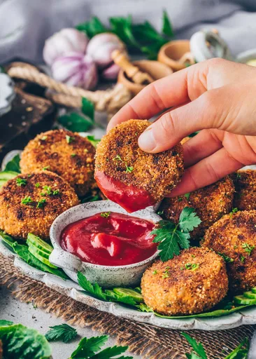 Tortitas vegetales de farro - Mini hamburguesas