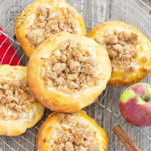 Monedas de manzana y streusel