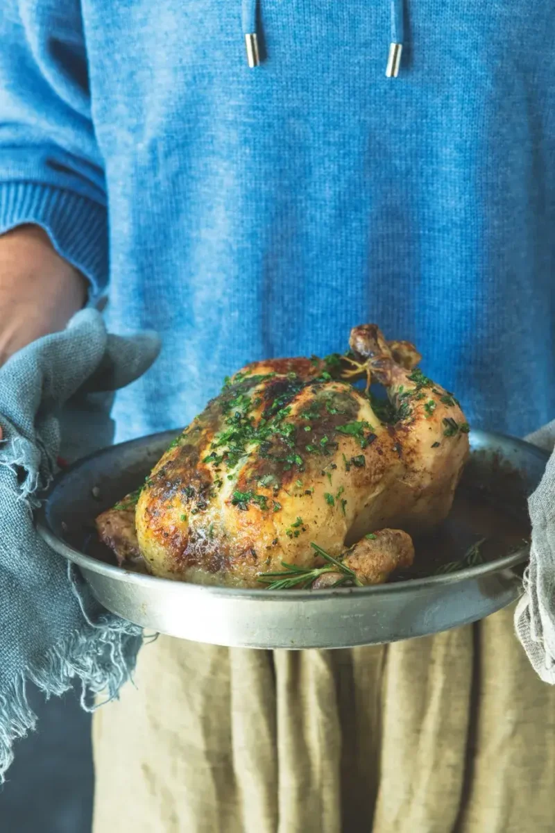 Chicken with butter and herbs