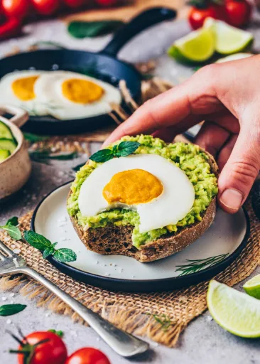 Huevos fritos veganos