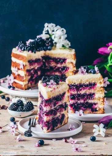 Vegan Lemon Blueberry Cake