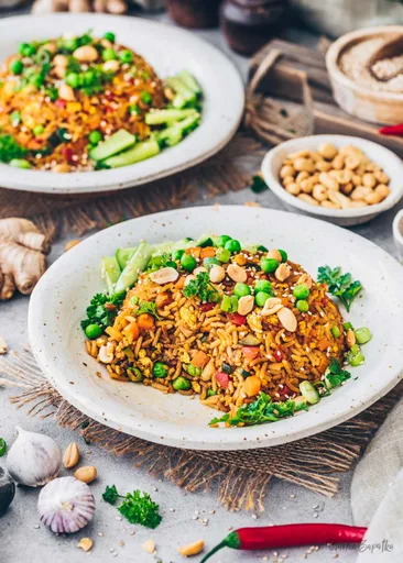 Nasi Goreng with Veggies and Tofu (Indonesian Fried Rice)
