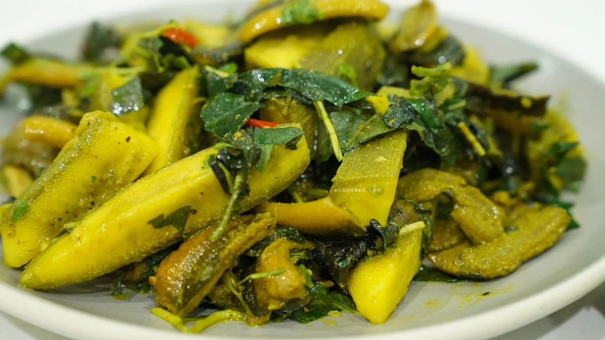 Gebratener Aal mit grüner Banane